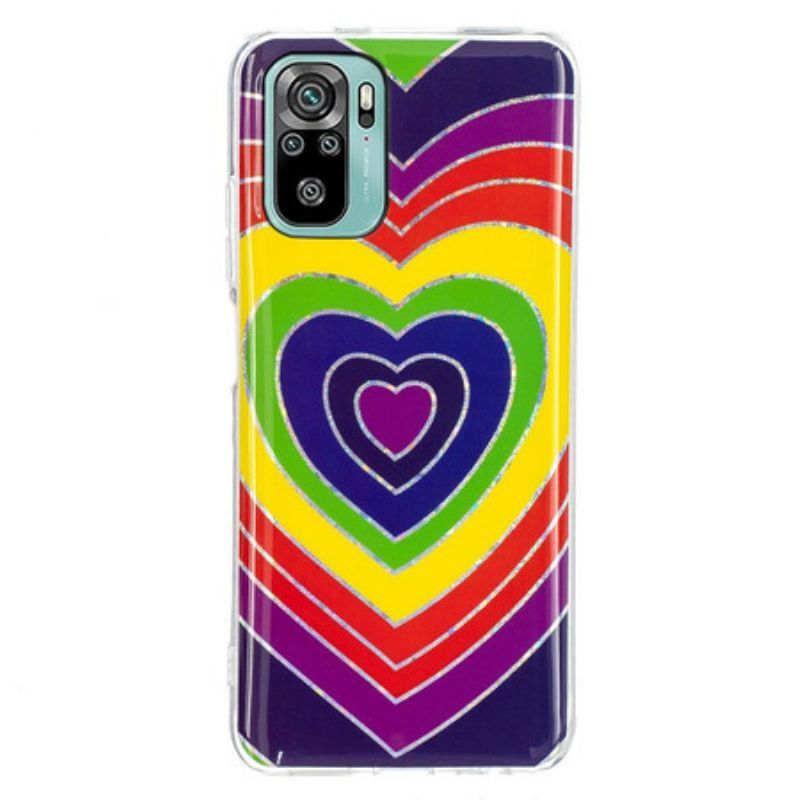 Kryty Na Mobil Na Xiaomi Redmi Note 10 / 10S Psychedelické Srdce