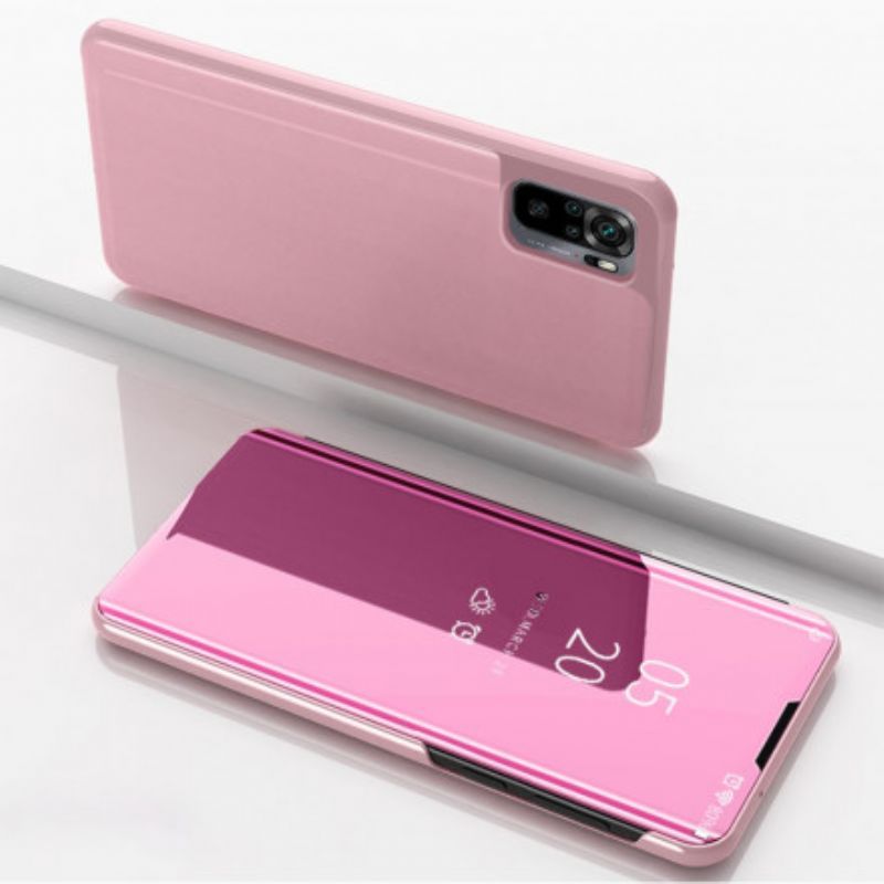 Kryty Na Mobil Na Xiaomi Redmi Note 10 / 10S Zrcadlo A Umělá Kůže