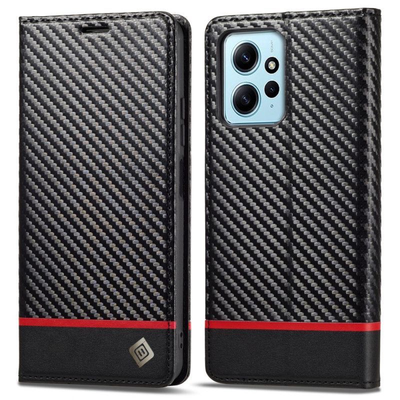 Kryty Na Mobil Na Xiaomi Redmi Note 12 4G Flipové Pouzdro Karbonové Vlákno Lc.imeeke