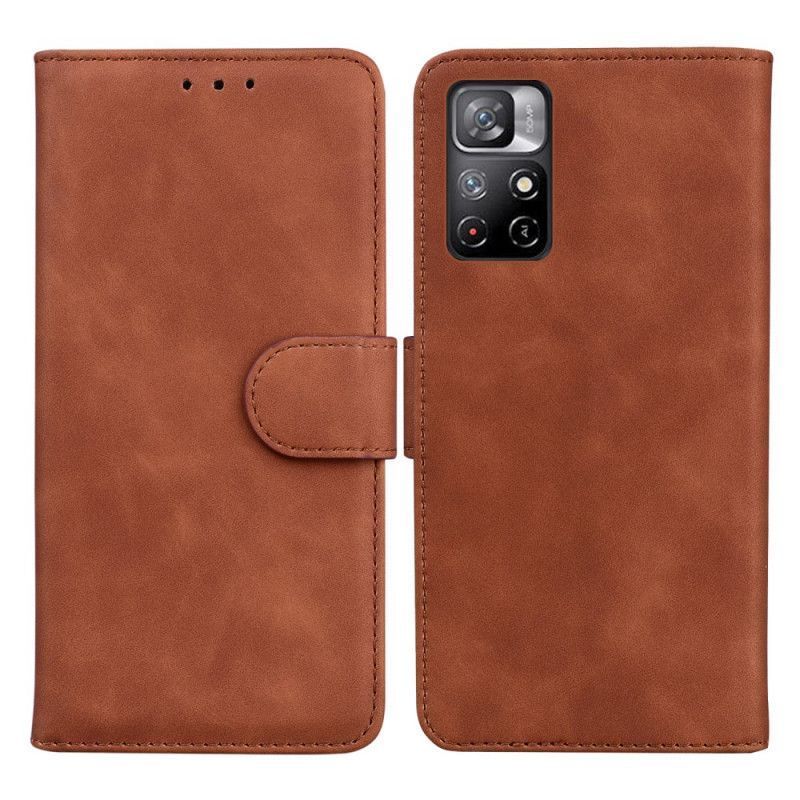 Peněženková Pouzdra Na Xiaomi Redmi Note 11 / Poco M4 Pro 5g Jednobarevná Série