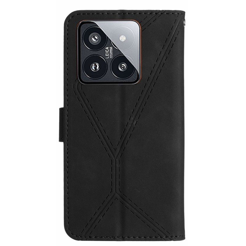 Peněženková Pouzdra Xiaomi 14 Kryty Na Mobil Čáry A Kresby