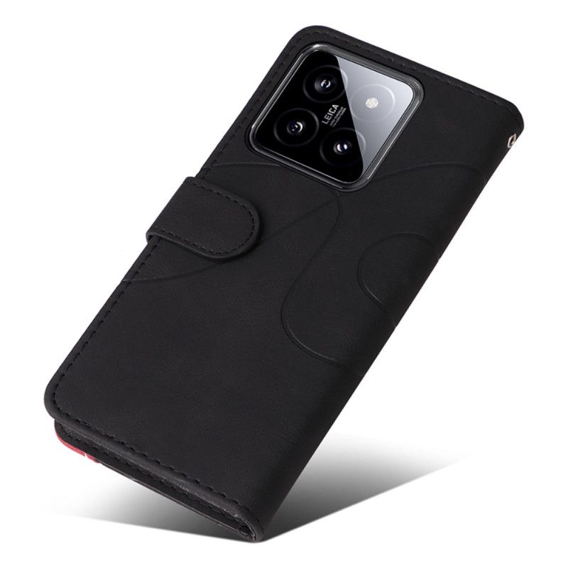 Peněženková Pouzdra Xiaomi 14 Kryty Na Mobil Dvoutónové Čáry
