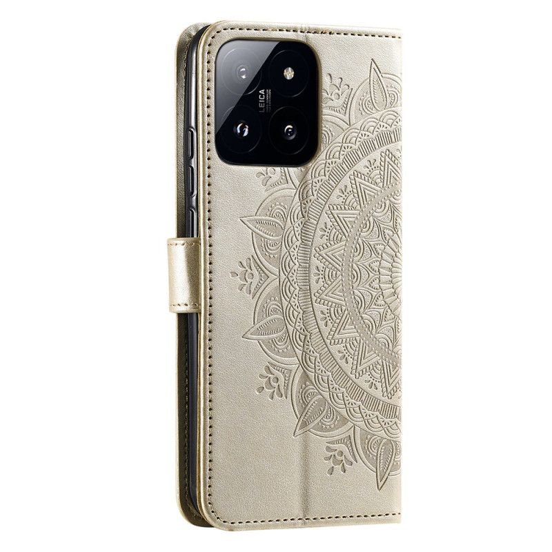 Peněženková Pouzdra Xiaomi 14 Mandala Sun S Popruhem
