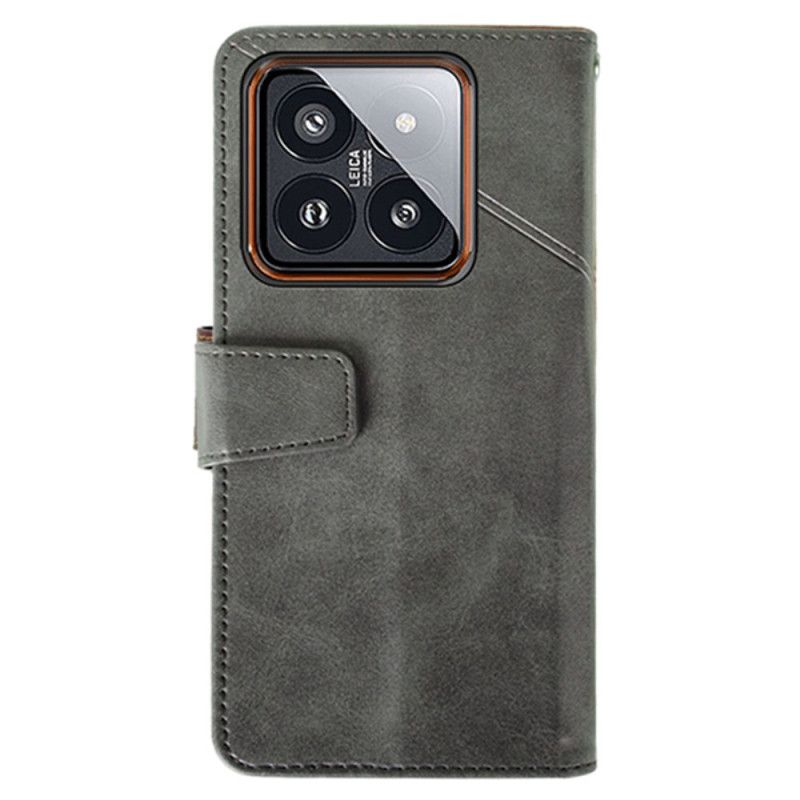Peněženková Pouzdra Xiaomi 14 Pro Geometrické Čáry Idewei