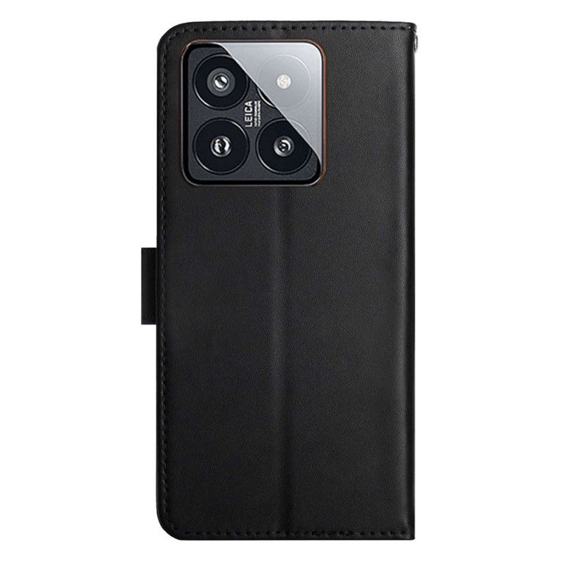 Peněženková Pouzdra Xiaomi 14 Pro Kryty Na Mobil Kůže Nappa