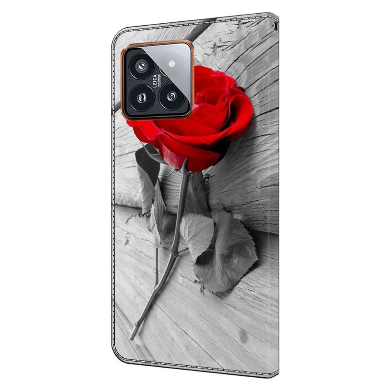 Peněženková Pouzdra Xiaomi 14 Pro Kryty Na Mobil Růžová