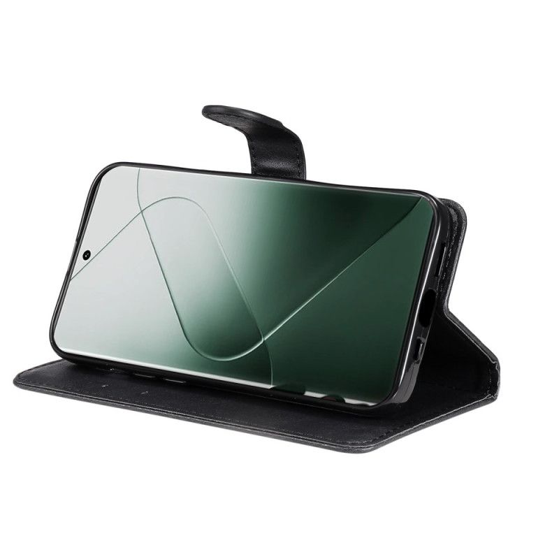 Peněženková Pouzdra Xiaomi 14 Pro Kryty Na Mobil Styl Z Hladké Kůže S Páskem