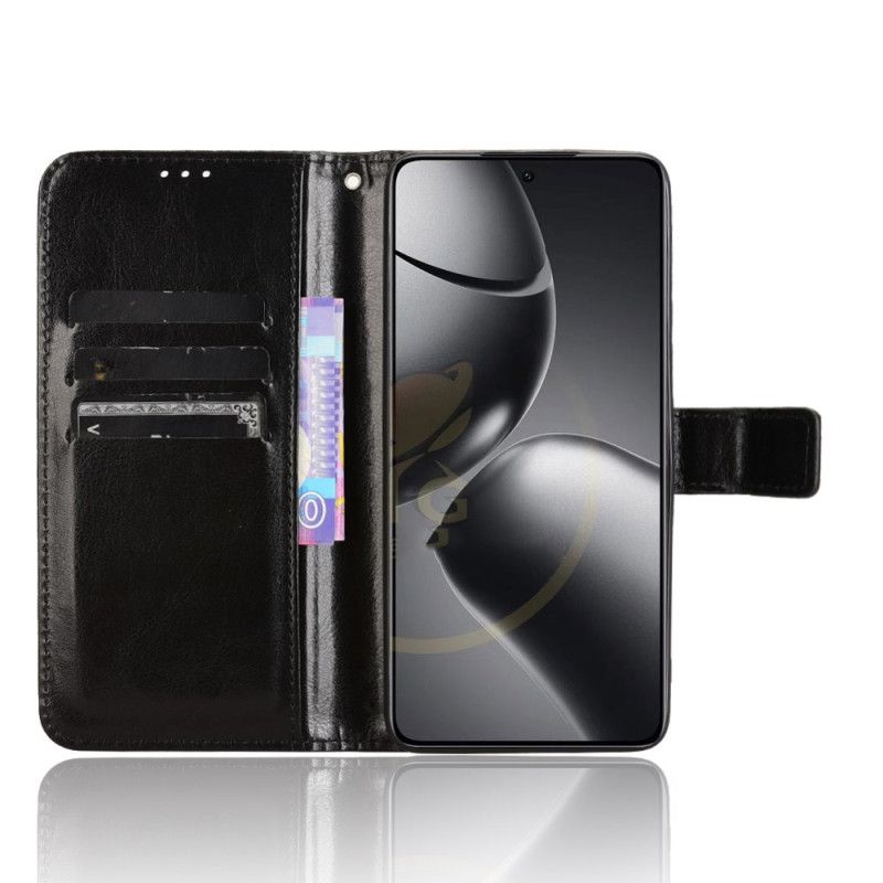 Peněženková Pouzdra Xiaomi 14t Kryty Na Mobil Okázalá Umělá Kůže