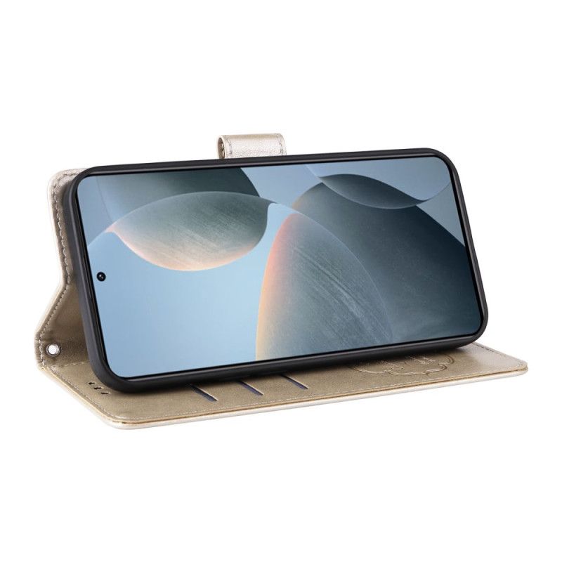 Peněženková Pouzdra Xiaomi 14t Květiny S Popruhem