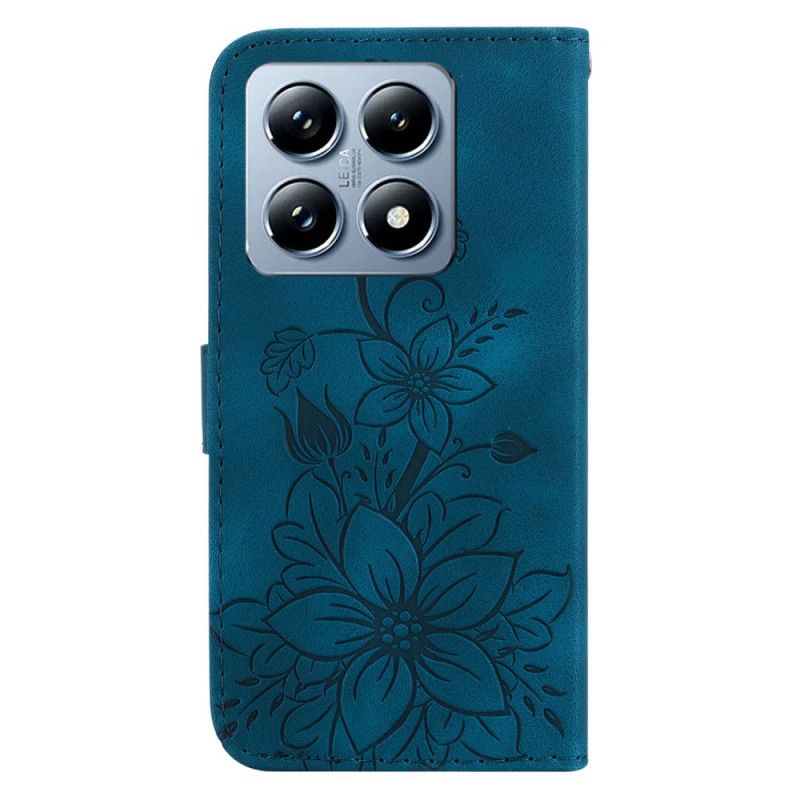 Peněženková Pouzdra Xiaomi 14t Pro Kryty Na Mobil Lily Tištěná