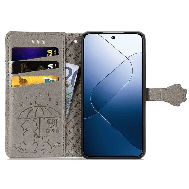 Peněženková Pouzdra Xiaomi 14t Pro Kryty Na Mobil Safari Zvířata