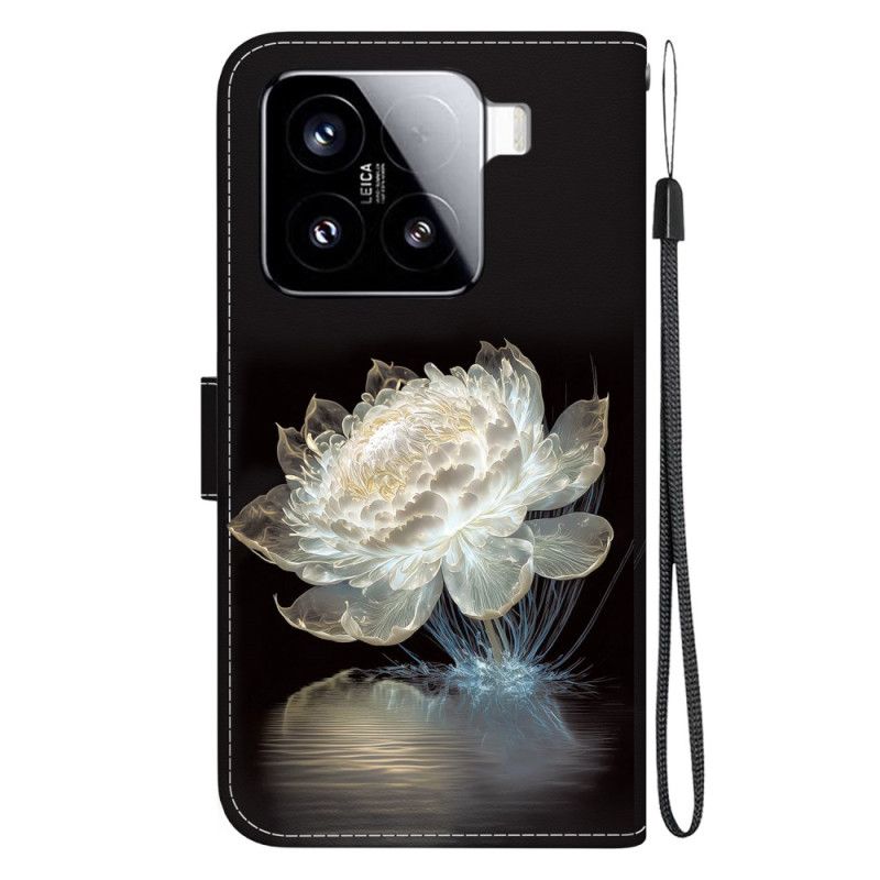 Peněženková Pouzdra Xiaomi 15 Kryty Na Mobil Křišťálová Pivoňka