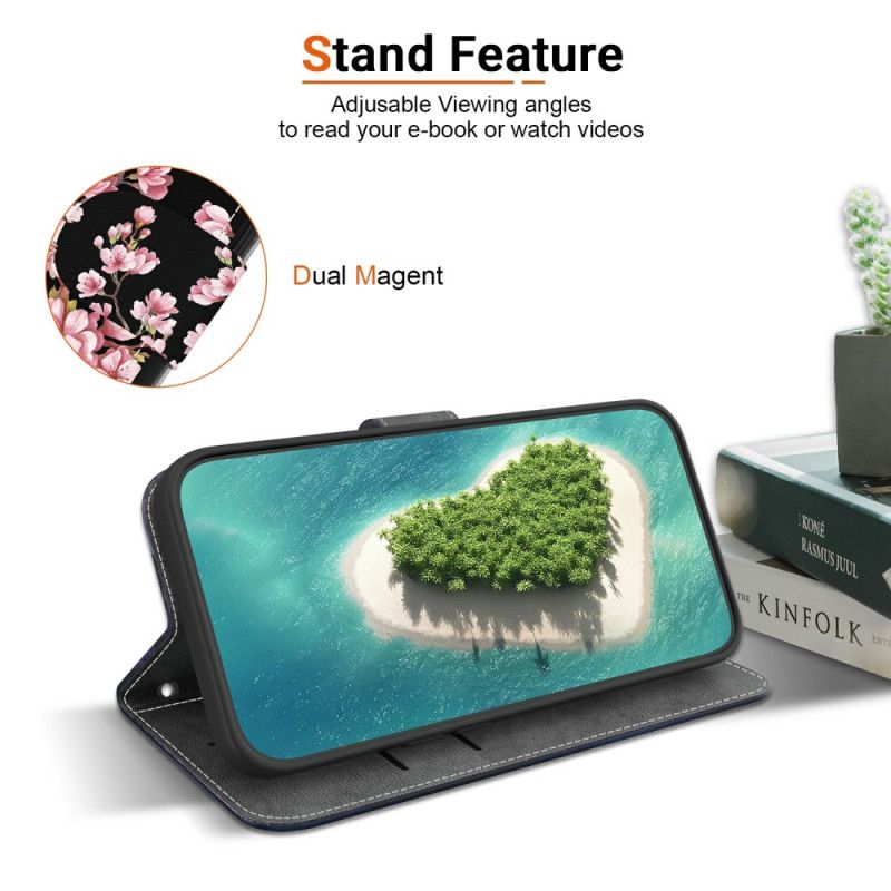 Peněženková Pouzdra Xiaomi 15 Ultra Švestkové Květy