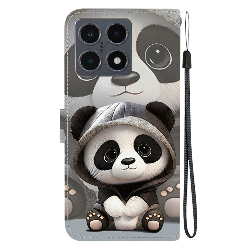 Peněženková Pouzdra Xiaomi 15t Kryty Na Mobil Roztomilá Panda
