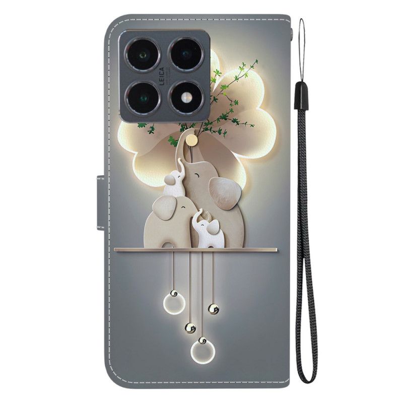 Peněženková Pouzdra Xiaomi 15t Kryty Na Mobil Tři Sloni