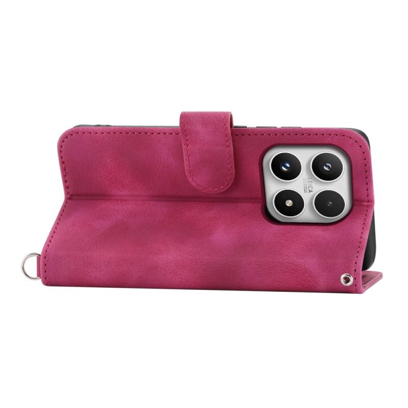 Peněženková Pouzdra Xiaomi 17 Kryty Na Mobil Krajkový Semišový Efekt