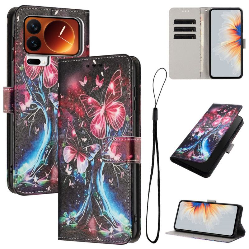 Peněženková Pouzdra Xiaomi 17 Pro Motýlí Strom