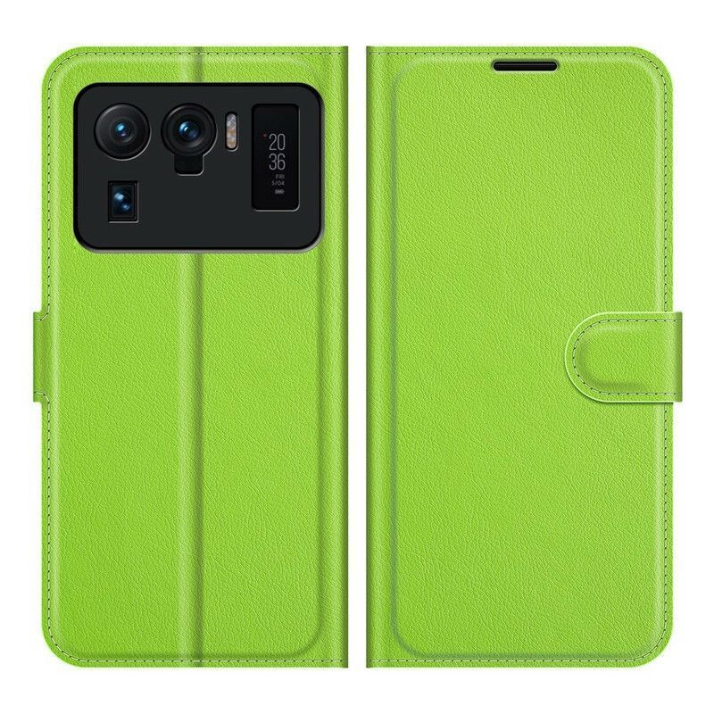 Peněženková Pouzdra Xiaomi Mi 11 Ultra Klasický Efekt Liči Kůže