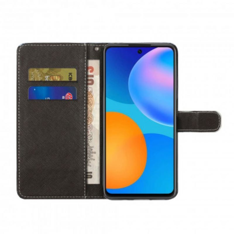 Peněženková Pouzdra Xiaomi Redmi 10 Vesmírný Popruh Pandy
