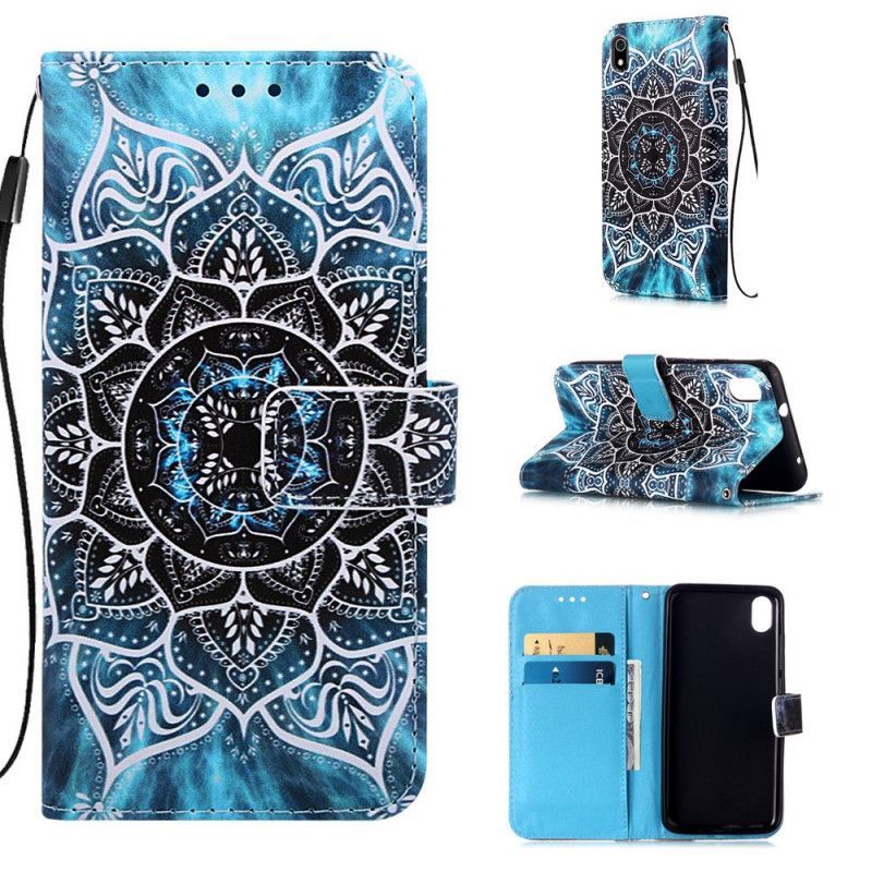 Peněženková Pouzdra Xiaomi Redmi 7a Černá Pásková Mandala
