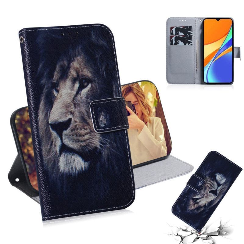 Peněženková Pouzdra Xiaomi Redmi 9c Snící Lev