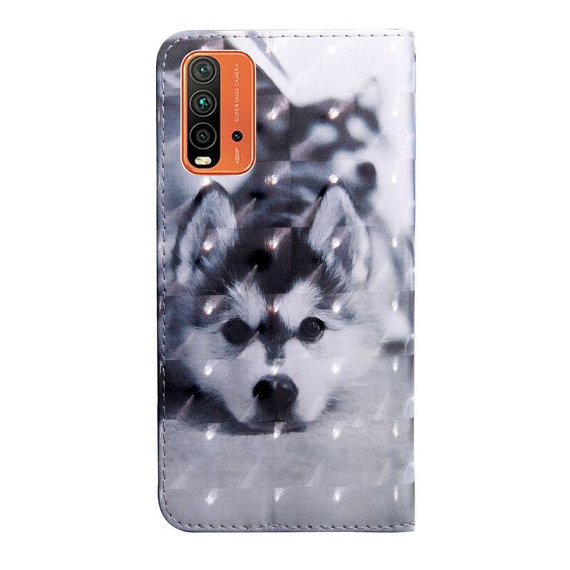 Peněženková Pouzdra Xiaomi Redmi 9t Černobílý Pes