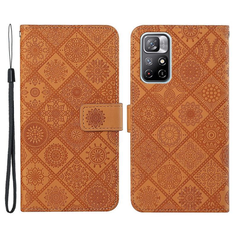 Peněženková Pouzdra Xiaomi Redmi Note 11 / Poco M4 Pro 5g Gobelínový Vzor