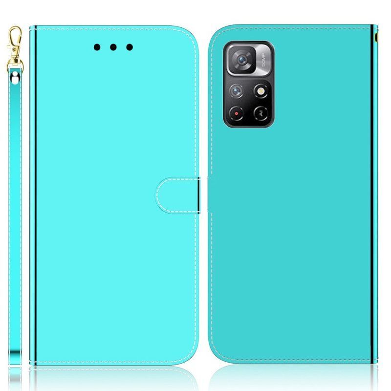 Peněženková Pouzdra Xiaomi Redmi Note 11 / Poco M4 Pro 5g Kryt Zrcátka Z Umělé Kůže