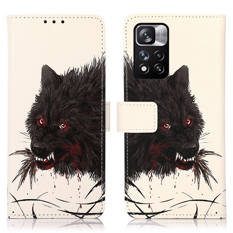 Peněženková Pouzdra Xiaomi Redmi Note 11 Pro / Note 11 Pro Plus Hladový Vlk