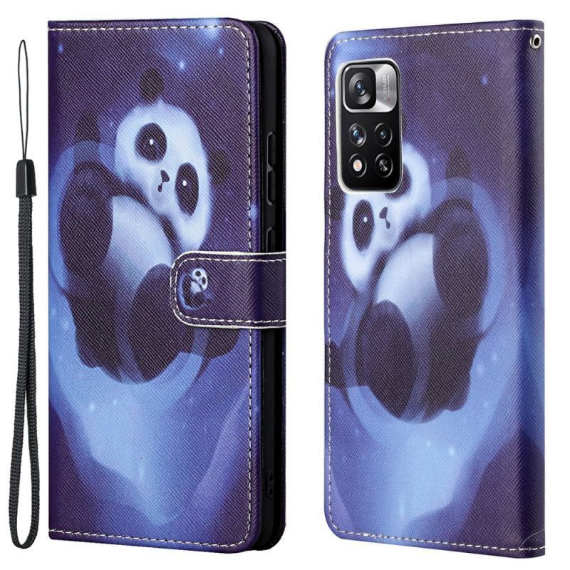 Peněženková Pouzdra Xiaomi Redmi Note 11 Pro / Note 11 Pro Plus Panda Space Strap