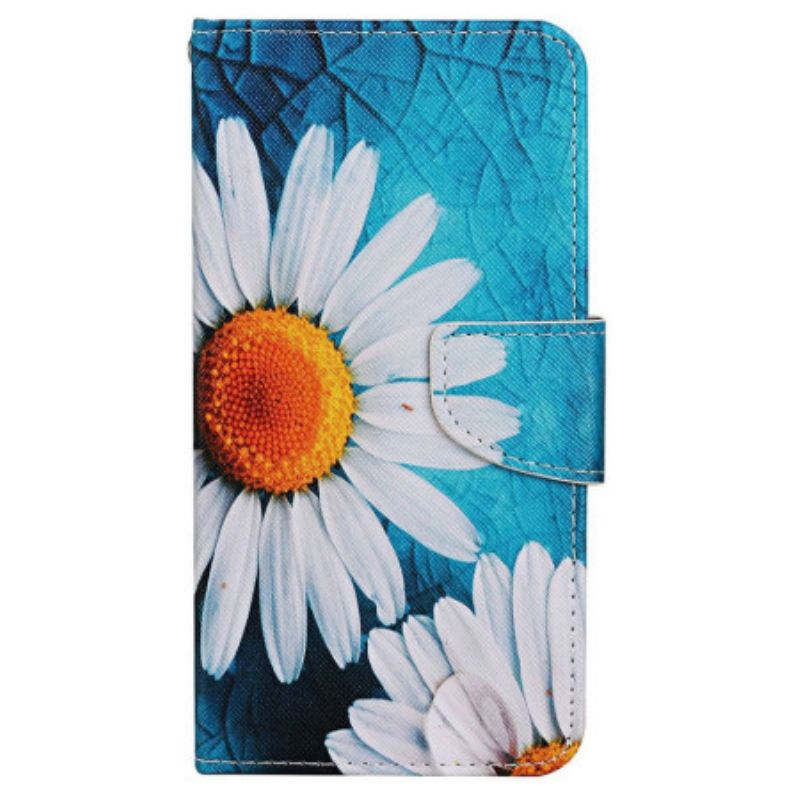 Peněženková Pouzdra Xiaomi Redmi Note 13 Pro 4g Chryzantémy S Velkým Popruhem