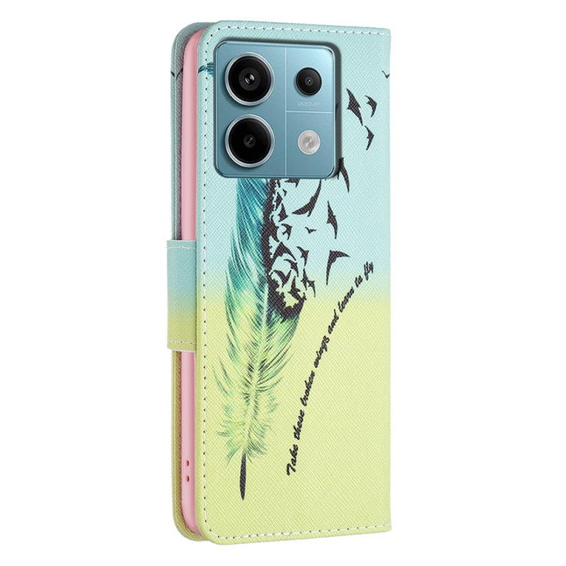 Peněženková Pouzdra Xiaomi Redmi Note 13 Pro 4g Kryty Na Mobil Peří A Ptáci