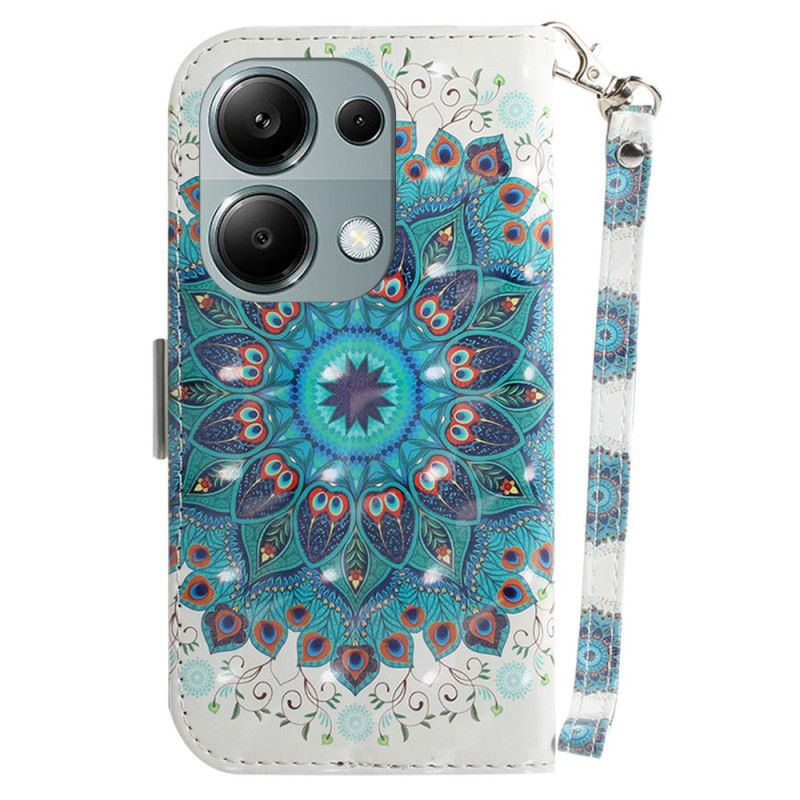 Peněženková Pouzdra Xiaomi Redmi Note 13 Pro 4g Kryty Na Mobil Zelená Mandala S Popruhem