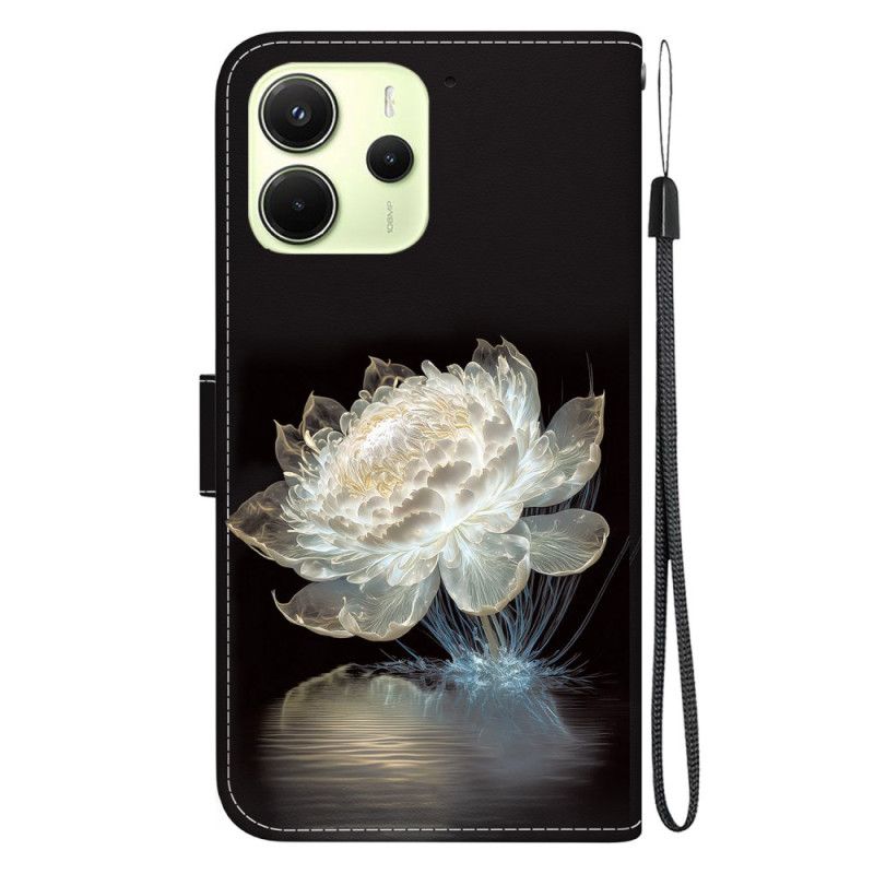 Peněženková Pouzdra Xiaomi Redmi Note 14 4g Kryty Na Mobil Křišťálová Pivoňka