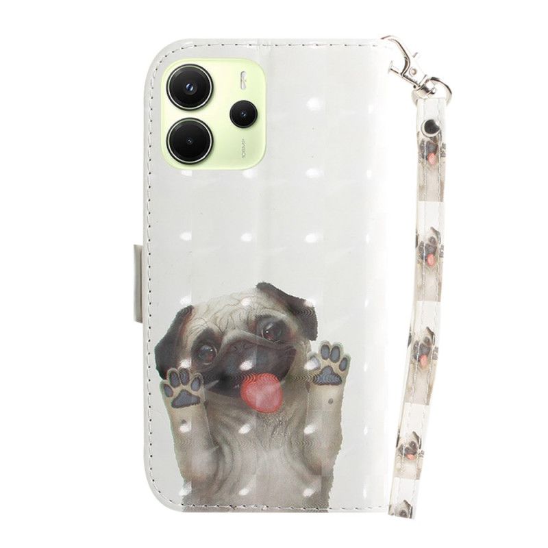 Peněženková Pouzdra Xiaomi Redmi Note 14 4g Kryty Na Mobil Mops S Páskem