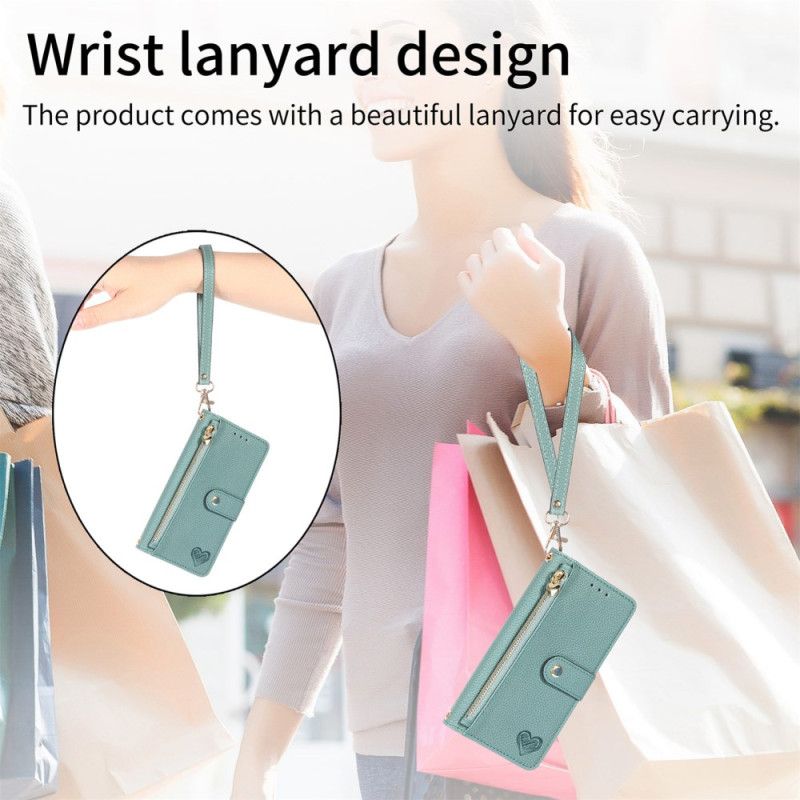 Peněženková Pouzdra Xiaomi Redmi Note 14 4g Kryty Na Mobil Peněženka Se Srdíčkovým Designem