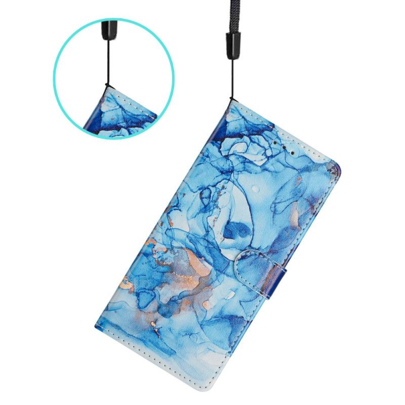 Peněženková Pouzdra Xiaomi Redmi Note 14 4g Modrý Mramor