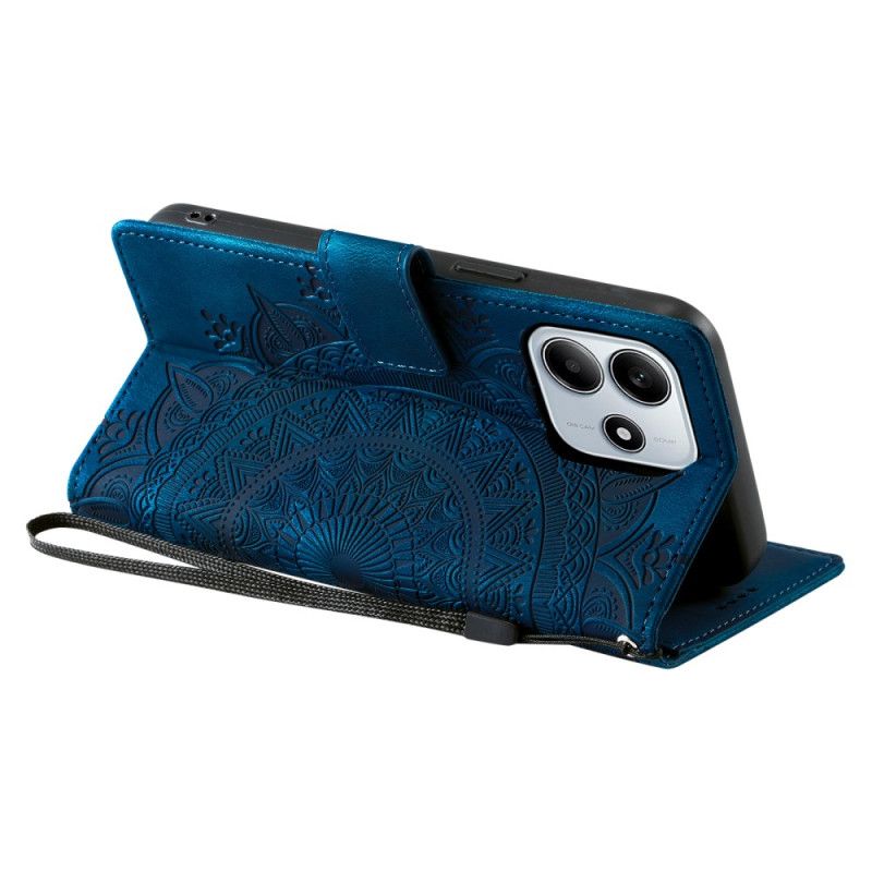 Peněženková Pouzdra Xiaomi Redmi Note 14 4g Semišový Efekt S Popruhem