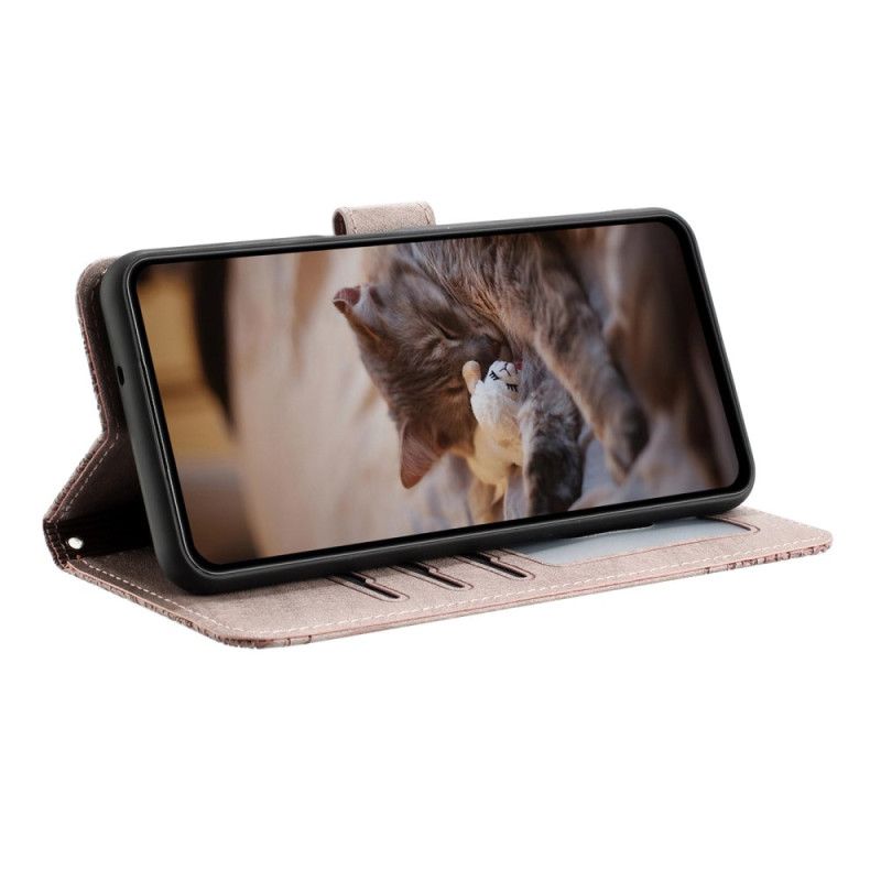 Peněženková Pouzdra Xiaomi Redmi Note 14 5g Kryty Na Mobil Kočičí Vzor S Popruhem