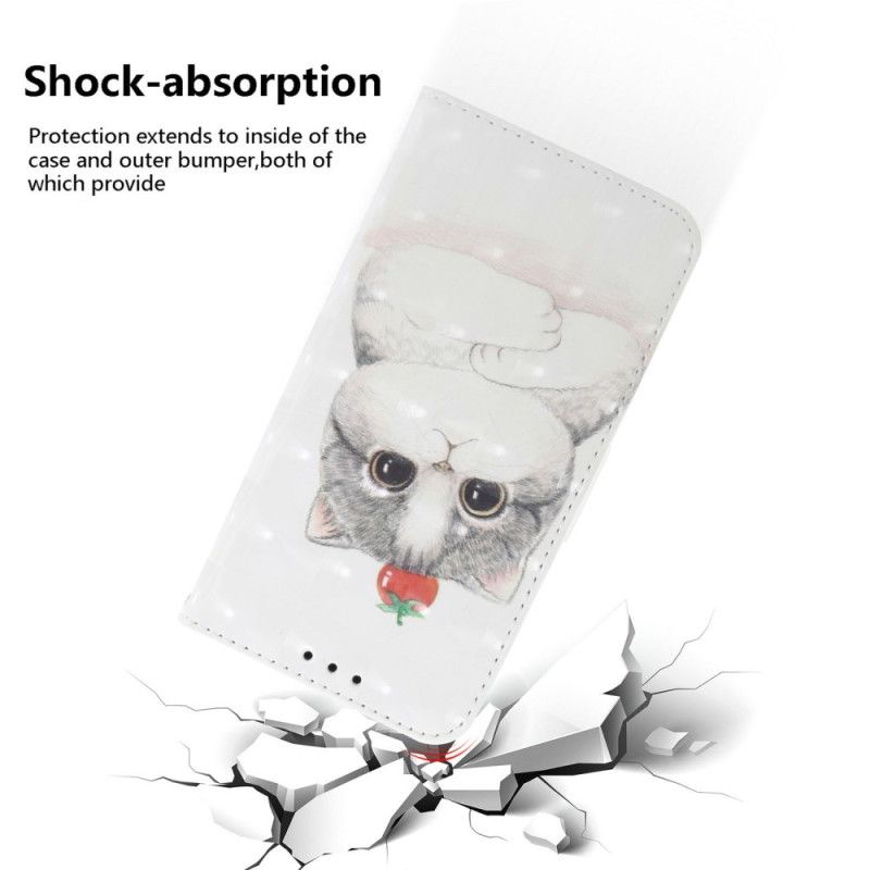 Peněženková Pouzdra Xiaomi Redmi Note 14 5g Kryty Na Mobil Roztomilá Kočka Se Šňůrkou