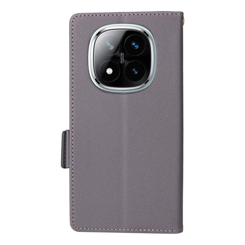 Peněženková Pouzdra Xiaomi Redmi Note 14 Pro 4g Popruh Z Umělé Kůže Liči