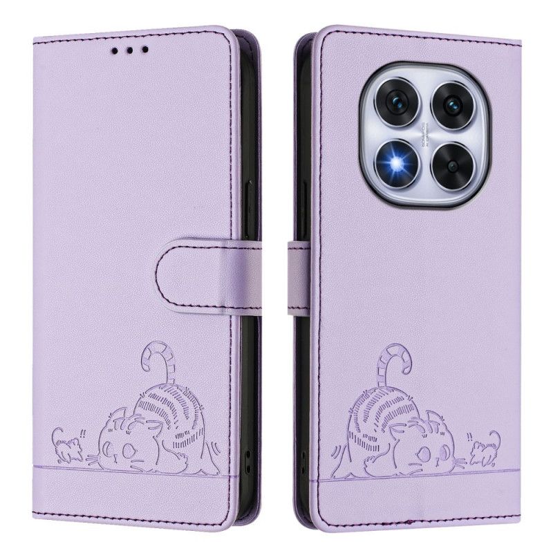 Peněženková Pouzdra Xiaomi Redmi Note 14 Pro 5g Kryty Na Mobil Rfid Ochrana Kočičí Scéna