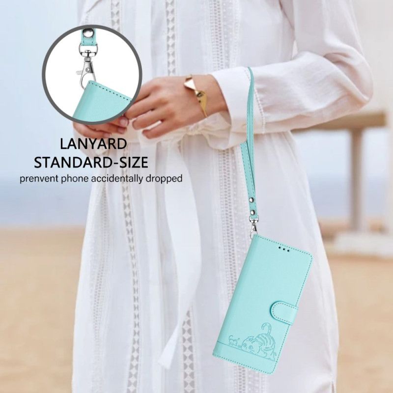 Peněženková Pouzdra Xiaomi Redmi Note 14 Pro 5g Kryty Na Mobil Rfid Ochrana Kočičí Scéna