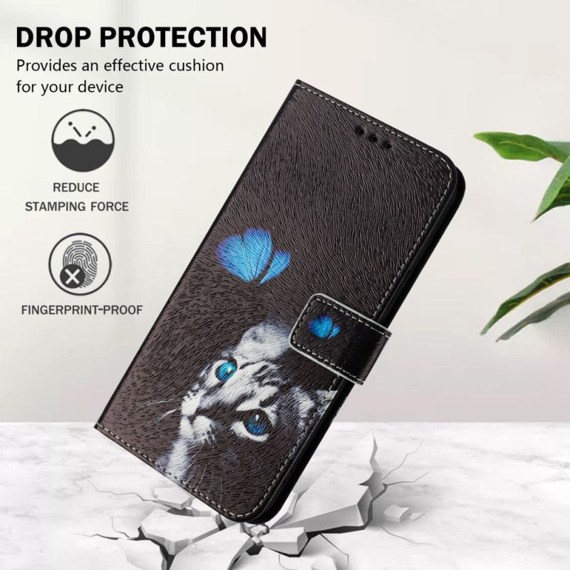 Peněženková Pouzdra Xiaomi Redmi Note 14 Pro Plus 5g Kryty Na Mobil Vzor Motýlů A Koček