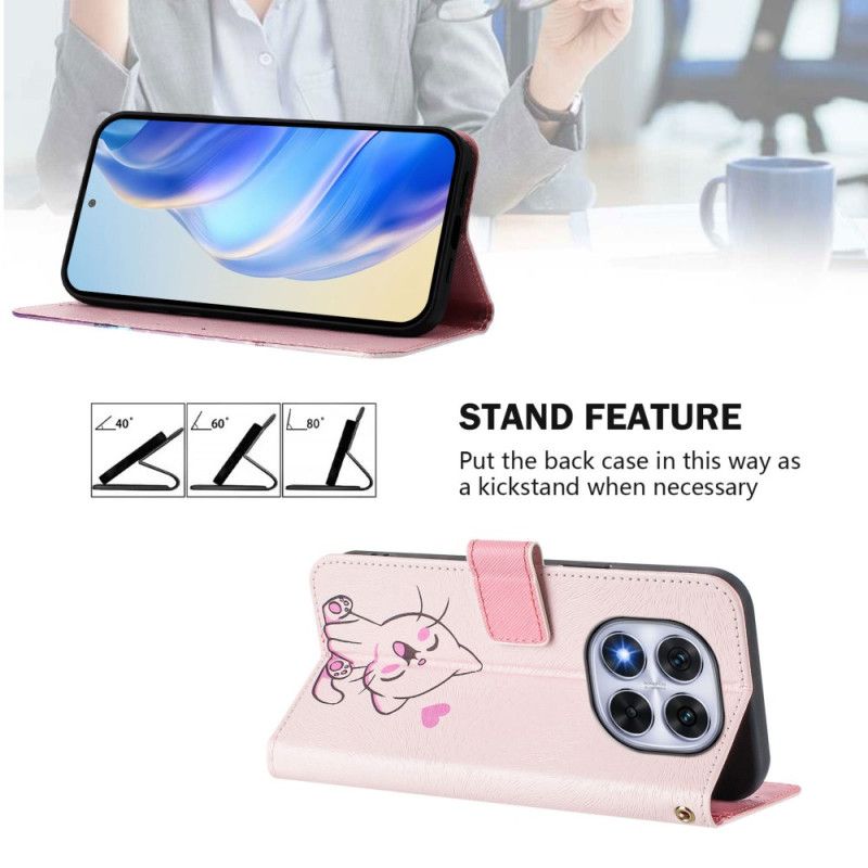 Peněženková Pouzdra Xiaomi Redmi Note 14 Pro Plus 5g Roztomilý Kočičí Vzor