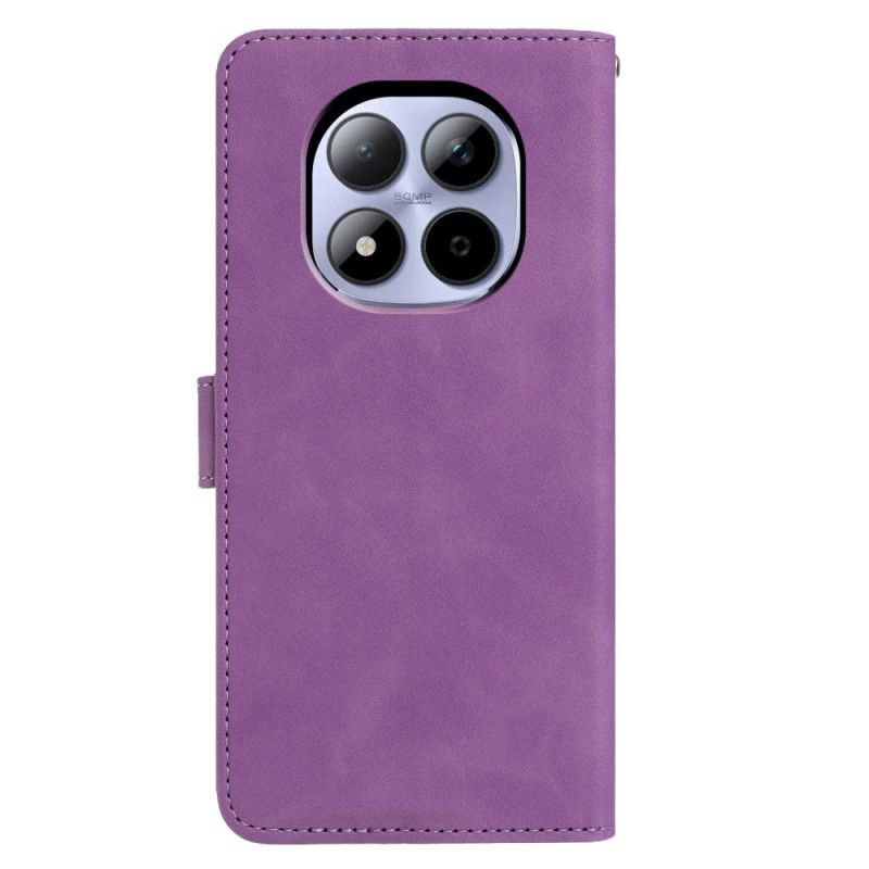 Peněženková Pouzdra Xiaomi Redmi Note 15 Pro 5g Motýlí A Květinový Vzor