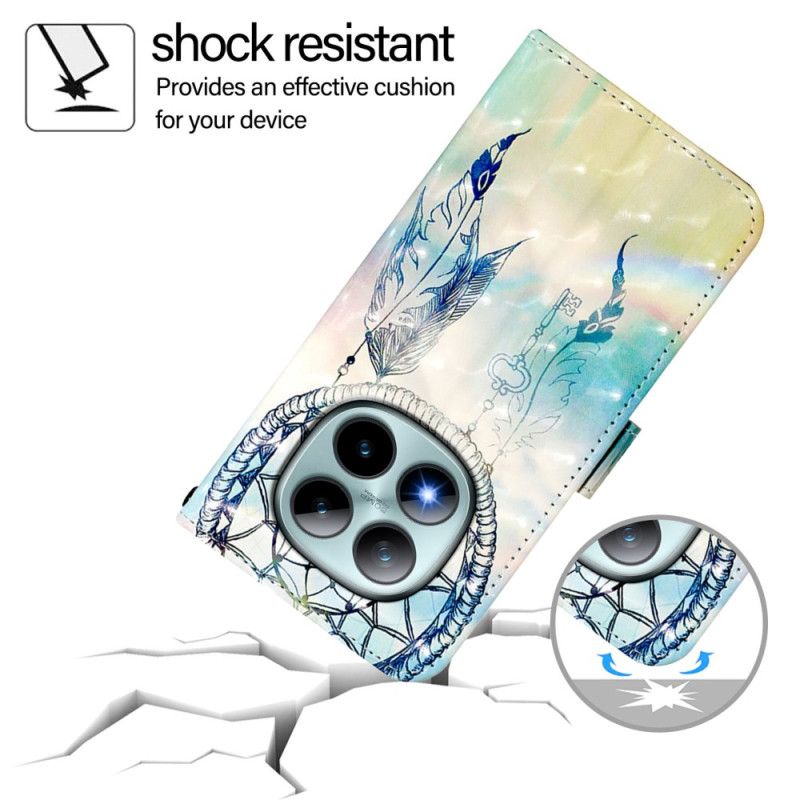 Peněženková Pouzdra Xiaomi Redmi Note 15 Pro Plus 5g Kryty Na Mobil Akvarelová Lapač Snů