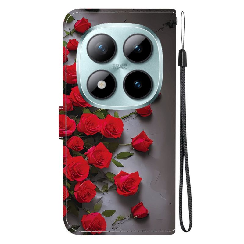 Peněženková Pouzdra Xiaomi Redmi Note 15 Pro Plus 5g Kryty Na Mobil Červené Růže