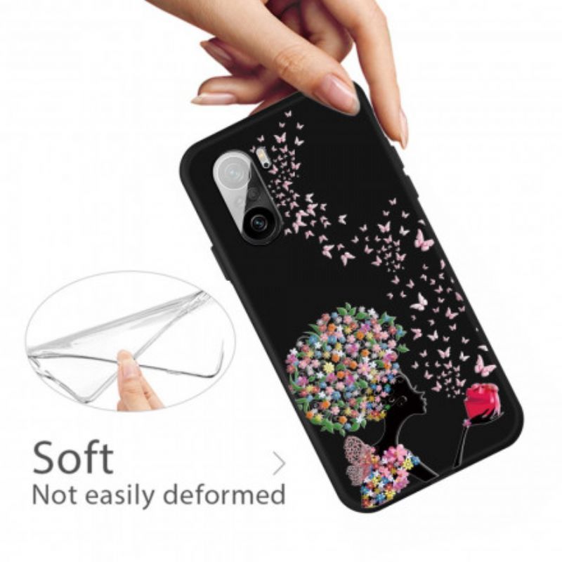 Poco F3 / Xiaomi Mi 11i 5g Dámské Pouzdro S Květinovou Hlavou