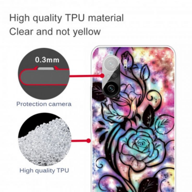 Poco F3 / Xiaomi Mi 11i 5g Grafické Pouzdro Na Květiny